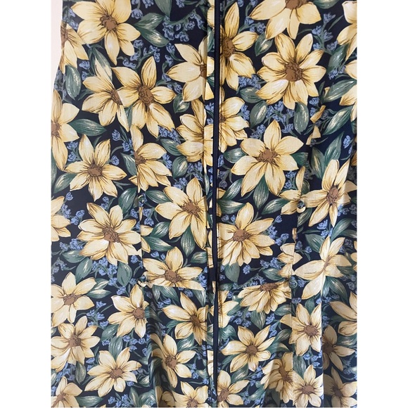Vintage 90s My Michelle Raton Flouncy Floral Zip up Dress- Size S/M - Picture 6 of 6